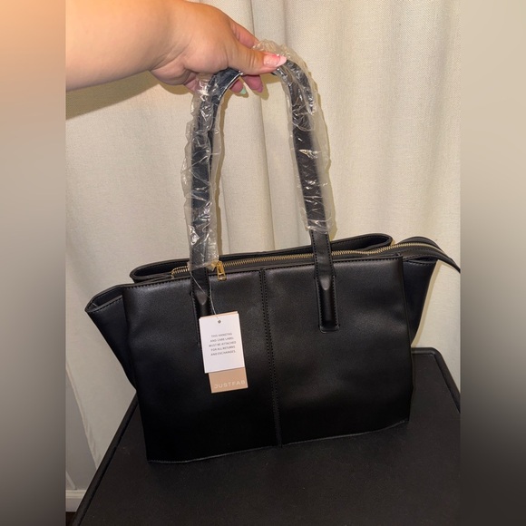 JustFab Black Shoulder Purse Bag - Picture 3 of 4
